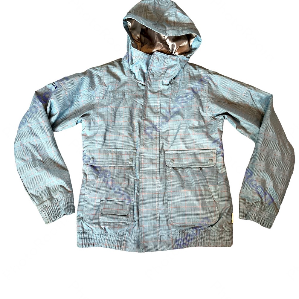 Burton Womens Large Plaid Ski Jacket - Picture 1 of 5
